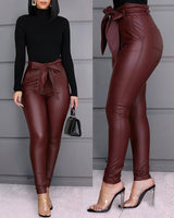 Fashion Cute PU Leather Pants