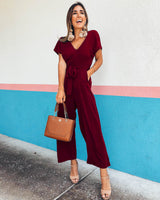 V-neck Temperament Casual Jumpsuits
