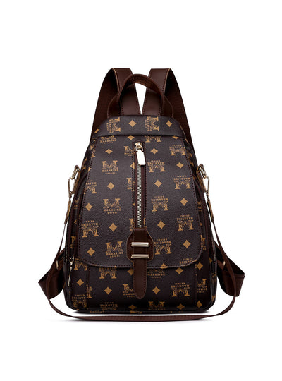 Soft Leather Slung Chest Lady Small Backpack