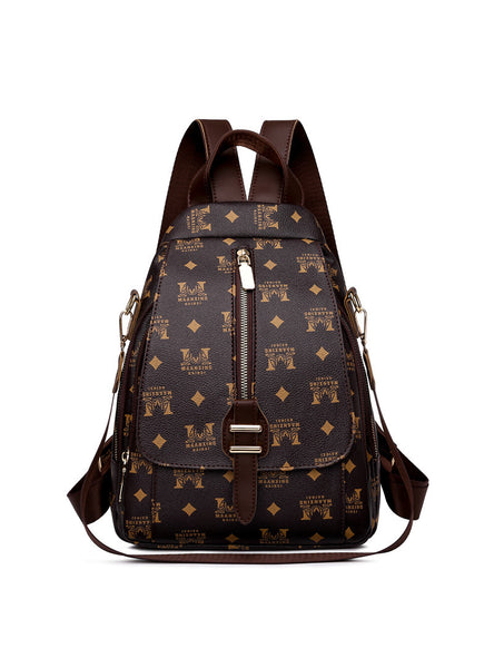 Soft Leather Slung Chest Lady Small Backpack