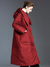 Women's Long White Duck Down Jacket