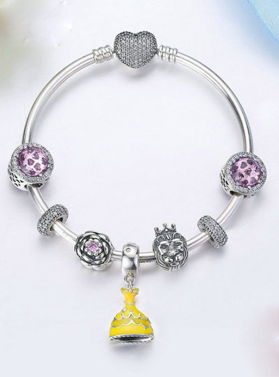 925 Sterling Silver Belle's Beast Bangles & Bracelet 