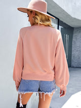 Solid Color Loose Top Leisure Holiday Top