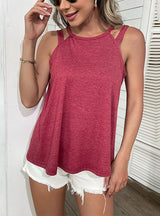 Loose Top Hollow Halter Top