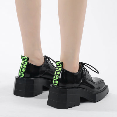 Thick-soled Square-headed Shoes