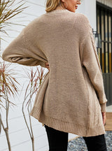 Solid Color Hemp Shirt Retro Sweater