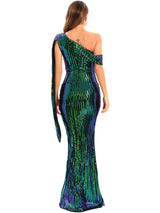 Sexy One-shoulder Sequined Dress