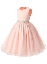 Pink Children Dresses For Girls Kids Formal Wear