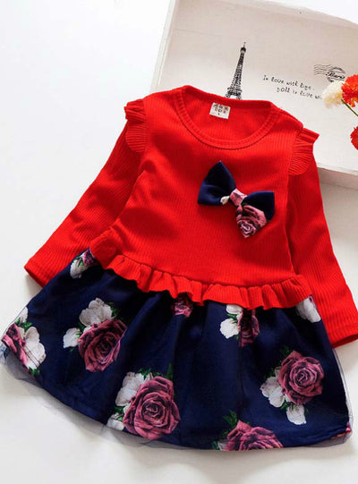 Girls Floral Clothes Children Girl Dress