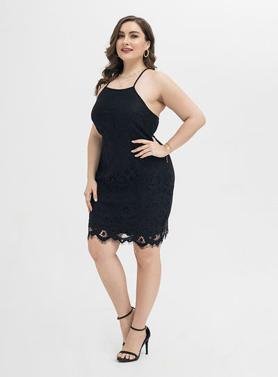 Sexy Slim Suspender Halter Mini Dress