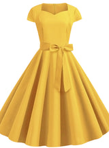 Short Sleeve Casual Retro Dress