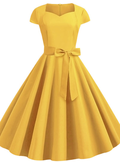 Short Sleeve Casual Retro Dress