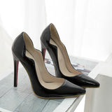 Pointed Patent Leather Stilettos Shoes
