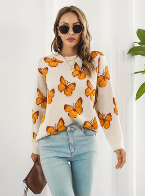 Loose Butterfly Long Sleeve Sweater