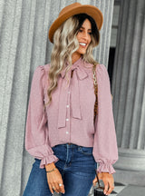 Bow Tie Long Sleeve Shirt