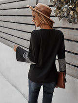Spliced Loose Shirts and Casual Tops