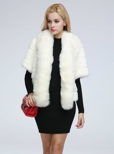 Women Imitation Rabbit Hair Short Ladies Fur Coat