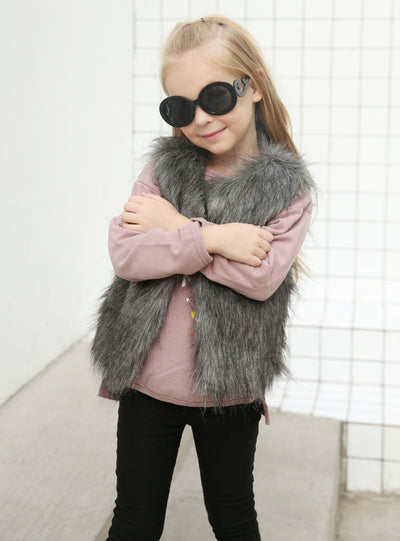 Faux Fur Vest Artificial Fur Vest Children's Clothing