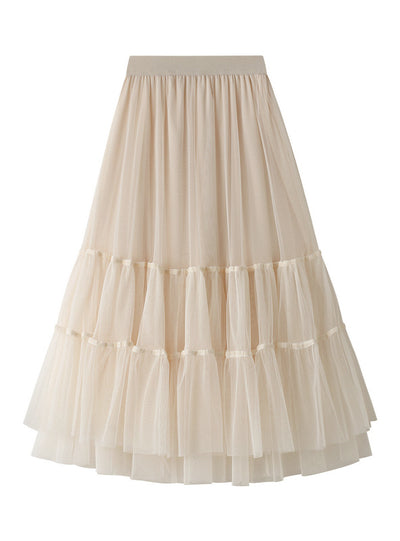 Pengdong Spliced Tulle Skirt