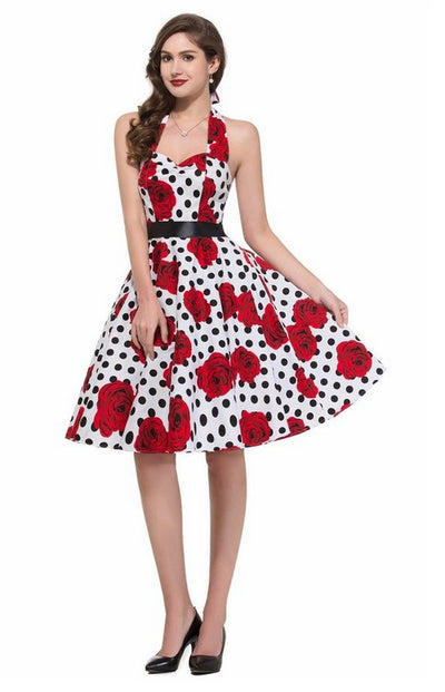 Retro 50s Slim Big Swing Dress