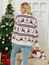 Christmas Day Pullover Loose Fawn Sweater