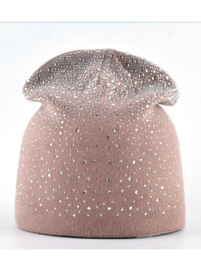 Beanie Hats Rabbit Wool Knitted Cap Women 