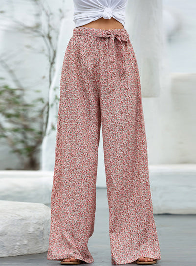 Loose Printed Wide-leg Pants