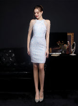 Sexy Sequins Beading Short Party Dress