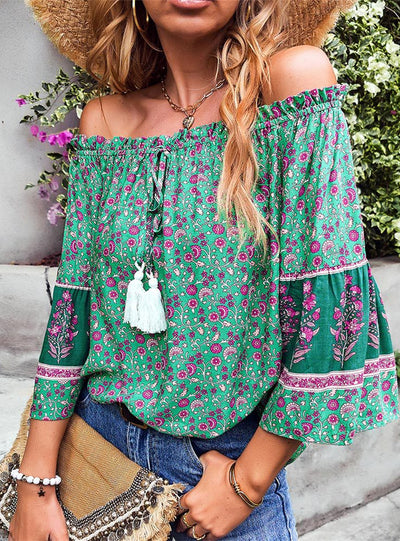 Print Bohemian Loose Top
