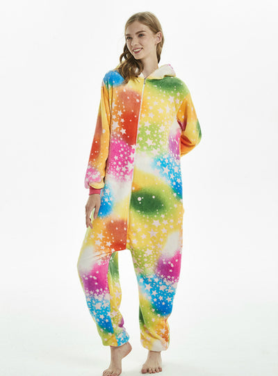 Colorfulstar Unicorn Winter Adults Animal Pajamas Sets