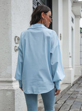 Women's Lantern Long Sleeve Shirt Loose Shirt