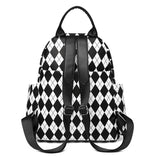 Large-capacity Contrast Rhombus Outdoor Travel Backpack