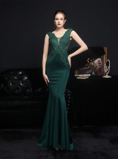 V-neck Appliques Sexy Party Dress