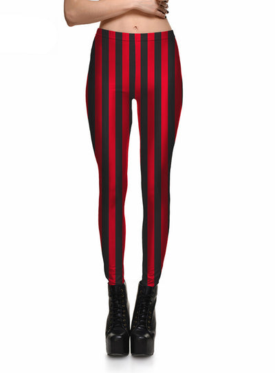 Pirate Leggings Pants Digital Printing Beetle Red Leggings