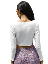 Round Neck Solid Color Long Sleeve Knit Top