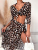 Four-piece Leopard Tether Beach Bikini