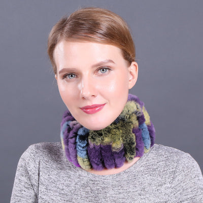 Rex Fur Scarf New Elastic Braided Fur Collar