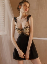 Sexy Slumber Ice Satin Suspenders Dress