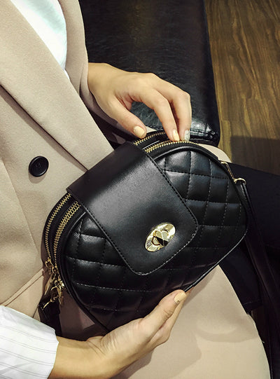 Rhombic Bag Three-Layer Bag Single Shoulder Bag