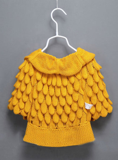 Batwing Sleeve Pineapple Knitting Wool Sweater Coat 