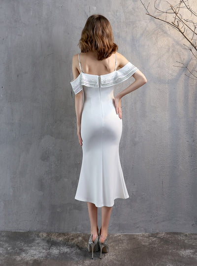 Sexy Sheath Straps Beading Party Dress