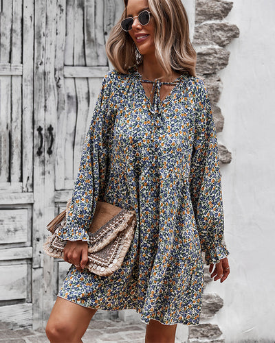 Printed Leisure Holiday Style Dress