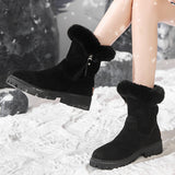 Women Mid-tube Snow Padded Warm Boots
