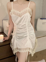 Women Sexy Lace Satin Pajamas