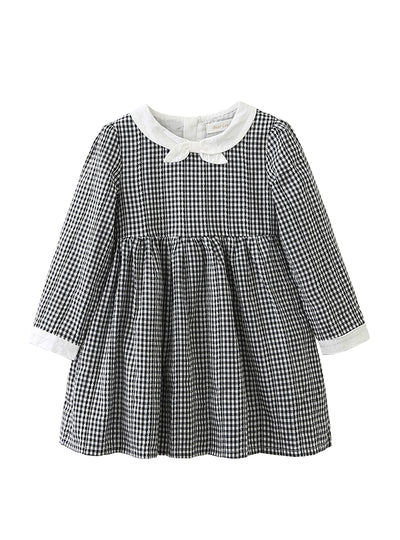 White And Black Plaid Bowknot Design Baby
