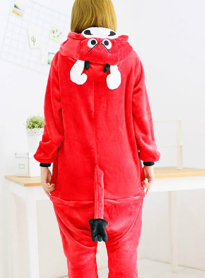 Siamese Pajama Animal Cartoon Cute Red Bull