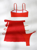 Yarn Three-piece Chain Swimsuit Bikini