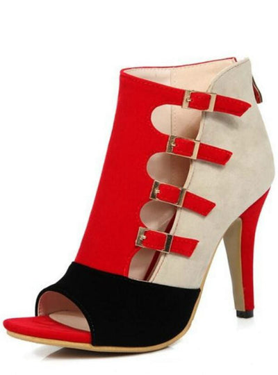 High Heels Zip Stiletto Pump Plus Size Ankle Boots