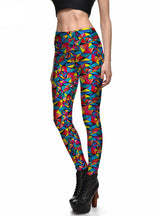 Colorful Geometry Leggings Digital Print Pants