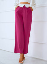 Loose Stitching Casual Straight Pants